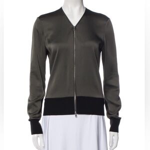 rag & bone‎ 100% Silk Vivienne Zip-Up Top